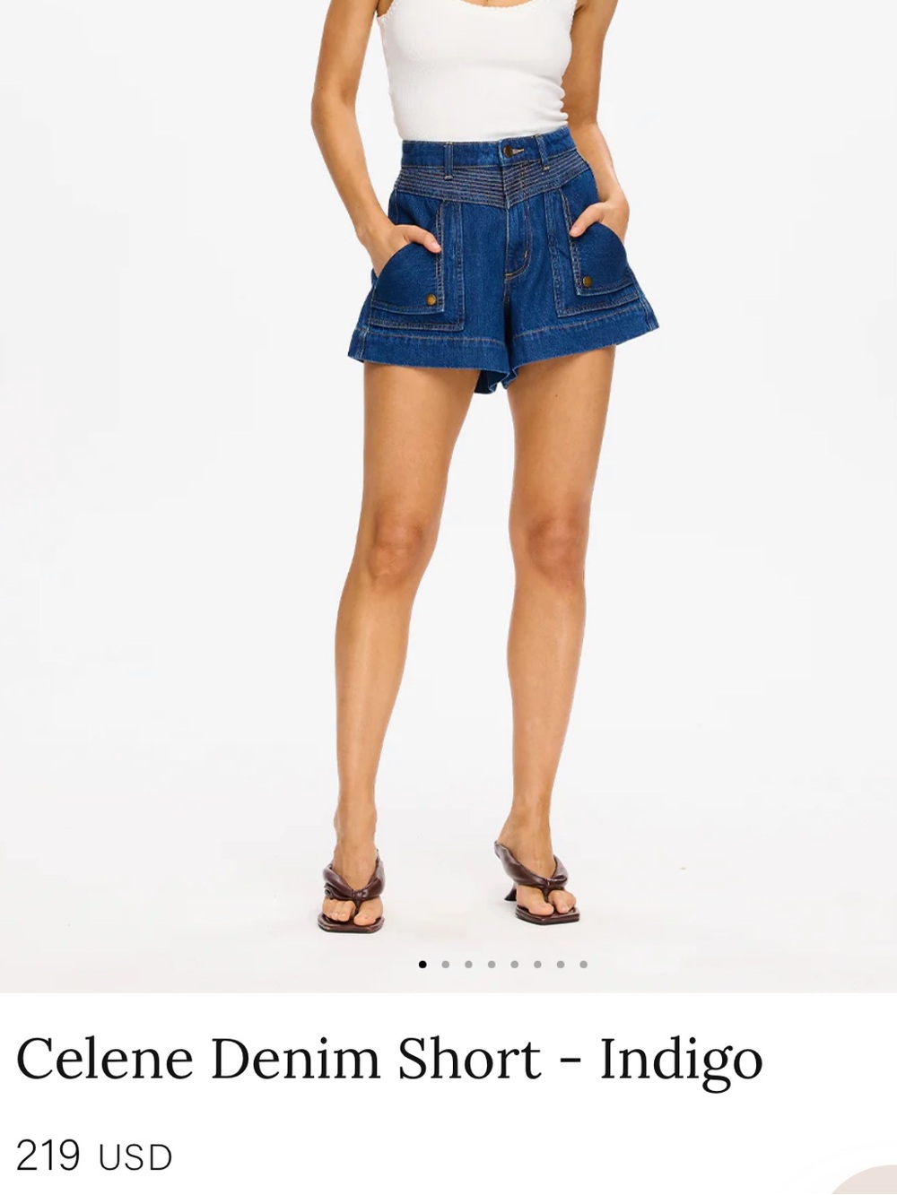 NWT KIVARI Celene Denim Shorts - Indigo Jean Shorts